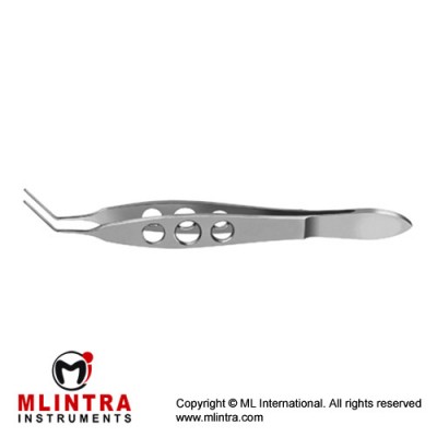 Faulkner Lens Holding Forcep Round - Smooth Jaws Stainless Steel, 10 cm - 4"